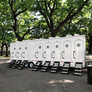 Panneau sandwich de toilette de remorque de toilettes d'extérieur préfabriquées modernes et portatives Réservoir d'acier inoxydable 750L Conception écologique - Product Image 1