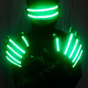 Guantes LED DAMAI con Luz Intermitente, Guantes Luminosos Negros Mágicos para Fiestas, Artículos de Fiesta, Halloween - Product Image 1