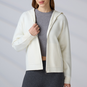 OEM ODM Custom Women <b>Cardigan</b> <b>Sweater</b> Custom Logo Acrylic Zip up Knitwear Knit <b>Sweater</b> Hoodie - Product Image 3