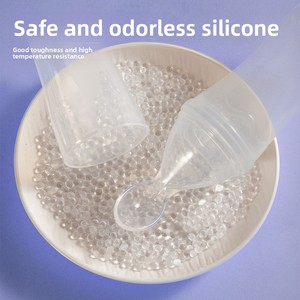 Ustensiles d'alimentation <span class=keywords><strong>pour</strong></span> bébé en gel de silice, biberons <span class=keywords><strong>pour</strong></span> <span class=keywords><strong>porridge</strong></span> et aliments, cuillères d'alimentation à presser - Product Image 3