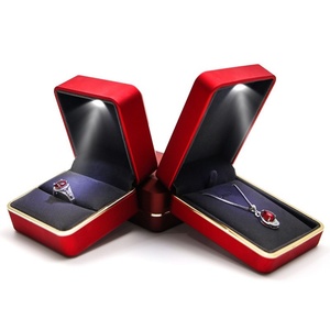 Ring Necklace <b>Earring</b> <b>Box</b> Customize Luxury Magnetic Big Jewelry <b>Box</b> with Led Light Pu Leather Jewelry <b>Box</b> Cardboard Pu Leather - Product Image 2