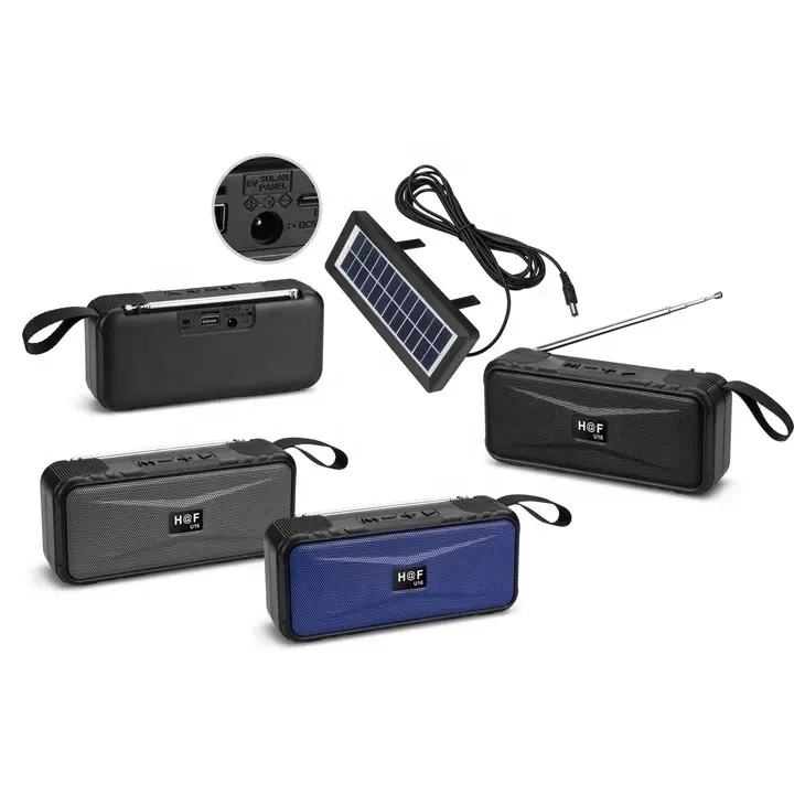 Hot sell HF-U16 Speaker Blue tooth Wireless speaker music player Portable Mini Super Bass Aktif - With Solar Panel Caixa De Som