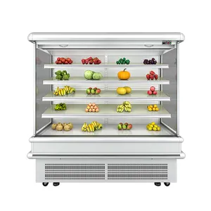 Vegetables Fruits Open Cooler Multideck Chiller Drinks Display Fridge For Supermarket