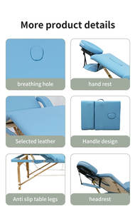 Équipement de spa avancé, lits de massage pliants, fabriqués en bois de hêtre + matériau PU, personnalisables pour les centres de spa et les salons de massage - Product Image 3