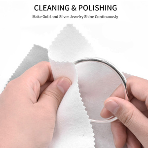 Hot Sell Panno Lucidante OEM Personalizzato in Puro Cotone a Quattro Strati, Ideale per Gioielli in Oro, Argento e Platino - Product Image 3