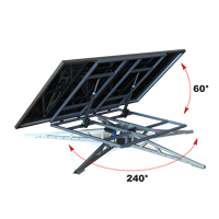 Traqueur solaire à double axe pour montage sur toit à faible hauteur, profil en aluminium, nouveau design, faible coût, capteur de lumière solaire, moteur à engrenages, AC 110-230V
