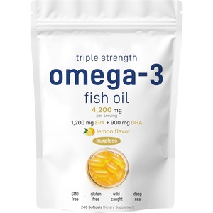 Chăm sóc sức khỏe bổ sung OMEGA3 dầu cá EPA & DHA với tốt nhất axit béo thiết yếu burpless dầu cá Softgel viên nang - Product Image 1