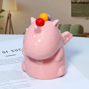 Ensemble de bocaux de stockage de fourchette à fruits en céramique <span class=keywords><strong>licorne</strong></span> Design Art déco Brochette de fruits de sécurité durable pour enfants pour un dessert à la maison - Product Image 6