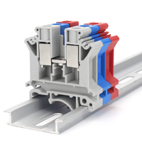 Bloc de jonction traversant UK10N UK10N 10mm² à connexion par vis, connecteur d'alimentation, bloc de jonction sur rail DIN pour contrôle industriel