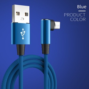 1.5M nylon bện <span class=keywords><strong>USB</strong></span> một góc bên phải l-hình dạng <span class=keywords><strong>Micro</strong></span> <span class=keywords><strong>USB</strong></span> OTG adapter dữ liệu Sync sạc cho tai nghe máy tính màu đỏ màu xanh span POS - Product Image 3