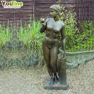 アウトドア等身大の金属女性有名な古代ギリシャの愛の女神金星の彫刻
