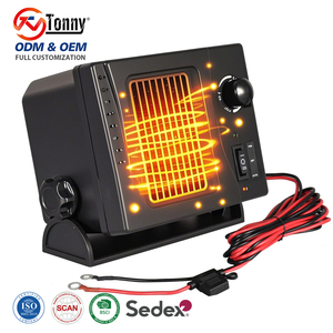 Chauffage et ventilateur de voiture double mode 12V 300W pour camions/véhicules récréatifs, dégivreur automatique portable avec chauffage en céramique, base pivotante à air chaud froid - Product Image 1