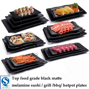 Nhà Máy Bán Buôn Nhà Hàng Đồ Ăn Không Thể Phá Vỡ 14 Inch Màu Đen Hình Chữ Nhật Melamine Bữa Ăn Tối Tấm - Product Image 6