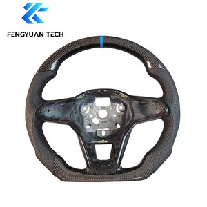 Volante LED de Fibra de Carbono para vw Golf gti Mk8 Mk8.5 8r 8 <span class=keywords><strong>R</strong></span> Tsi JETTA Passat B8 Tiguan <span class=keywords><strong>Arteon</strong></span> Cc audi A3 8v Sin Airbag - Product Image 4