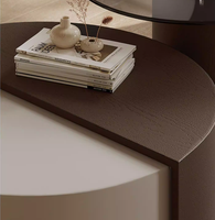 Meubles de salon de style italien moderne et luxueux, table basse en bois massif faite à la main avec rangement pour usage domestique