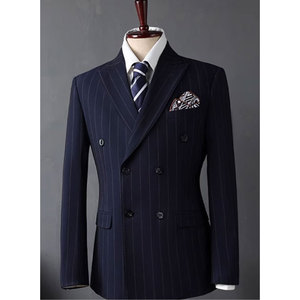 Rojo Con Rayas Camisa Hombre Smart Casual Formal Cuello Doble Manga