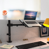 Nouveau support de bureau ergonomique pour deux moniteurs, portable, pliable, réglable, rotation à 360°, support de bureau à domicile, en fer recouvert de plastique