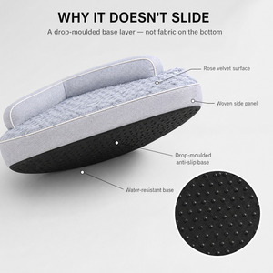 Gray Plush Pet <b>Bed</b> Orthopedic <b>Dog</b> <b>Sofa</b> <b>Bed</b> Raised Puppy Nest Indoor Pet Couch - Product Image 3