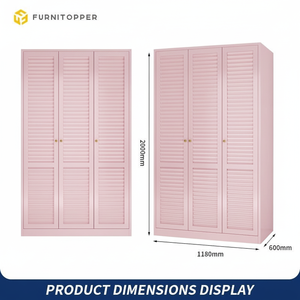 ארון בגדים יוקרתי ורוד עם דלתות מרומם | מודרני בגדים פנים מתקפלים ארון בגדים לחדר שינה - Product Image 2