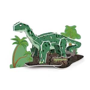 Vente en gros de papier 3D d'animal de dessin animé mignon, jouet éducatif de bricolage, cadeau de puzzle classique pour enfants, <span class=keywords><strong>dinosaure</strong></span> en mousse - Product Image 4