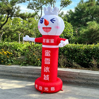 Mascotte gonflable de Noël personnalisée, bonhomme de neige agitant les bras, 3m, Air Dancer avec ventilateur intégré, durable, résistant au soleil, imperméable, publicitaire