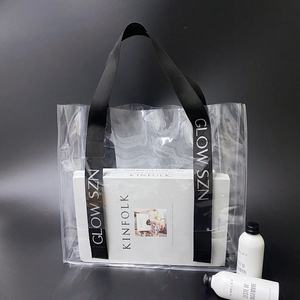 Large <b>Clear</b> 34*30cm PVC Transparent Shoulder Handbag <b>for</b> Women <b>Travel</b> Shopping Grocery <b>Bag</b> With Printing Logo - Product Image 2