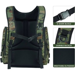 Muestra gratuita: Mochila de pesca, mochila para aparejos de pesca con soportes para cañas, bolsa de pesca grande de 20L 600D para almacenamiento de equipo de pesca - Product Image 2