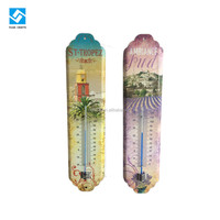 Termometer kualitas tinggi aluminium Vintage luar ruangan taman tanda logam promosi logam kustom grosir pabrik