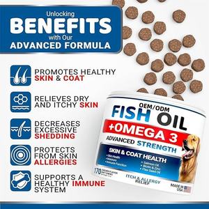 Suplemento de Aceite de Salmón Salvaje en Tabletas Masticables para Perros y Gatos, Premium, Alto en Proteínas, Sin Granos, para la Salud de la Piel y el Pelaje, y el Apoyo Inmunológico - Product Image 2
