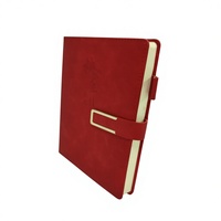 Carnet à couverture rigide personnalisé de couleur rouge classique, journal d'écriture, papeterie pratique, impression personnalisée de carnets