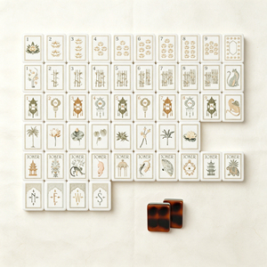 Fast Delivery from US Warehouse: Custom White American Mahjong <b>Set</b> (160 Tiles) – Hand-Painted Acrylic, Foldable, Modern Luxury G - Product Image 4