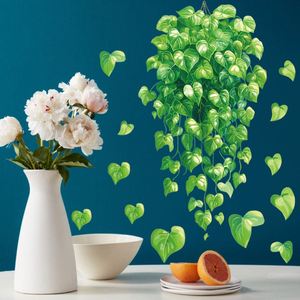 Autocollants muraux en forme de vigne verte pour salon et chambre à coucher, plantes vertes, autocollants muraux imperméables autocollants - Product Image 2