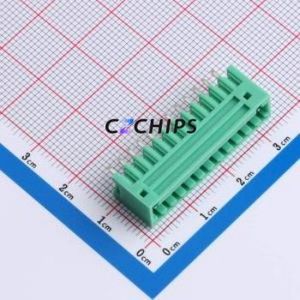 MX2EDGVC-2.54-12P-GN01-Cu-A Plug-in Terminal Block Through hole,P=2.54mm Board-to-Board / Socket - Closed 1x12P 2.54mm Green - Product Image 1
