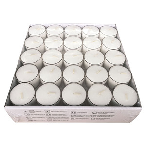 Velas de cera de parafina para regalo de cumpleaños, luces de té sin perfume para quemar 8 horas, 100/pkg - Product Image 5