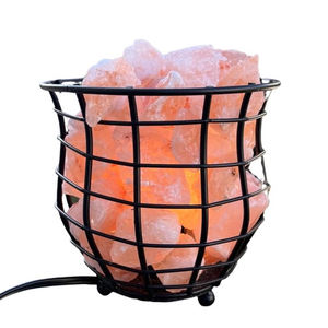 Cesta de Hierro Hecha a Mano con Trozos de Sal Rosa del Himalaya, Diseño Económico, Premium, Artesanal y Natural - Product Image 4