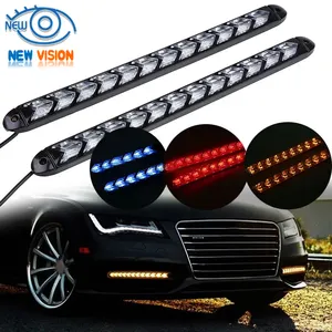 Auto Wit Amber Pijl Scan Waterdichte Koplamp Strip 2 Led Drl Dag Clip Op Rijlicht