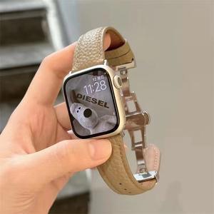 38/40/41/42(S10)MM 42(1 ~ 9)/44/45/46/49MM 20MM/22MM 시계 가죽 활 버클 리치 패턴 스위치 생 귀 가죽 스트랩 - Product Image 6