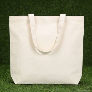 Large Fashion Canvas <b>Tote</b> <b>Bag</b> with <b>Zipper</b> Closure and Polyester Lining Logo Printing for Shopping and Travel - Product Image 6