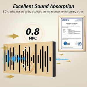 Panel Acústico Moderno de Alta Densidad de Espuma para Absorción y Difusión de Sonido |   Material MDF Ecológico e Ignífugo para Sala de Música o <span class=keywords><strong>Estudio</strong></span> Interior - Product Image 3