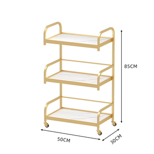 Modern Beauty Salon Furniture White Gold Metal Frame <b>Tool</b> Car Luxury High Quality 4 Wheels Salon <b>Trolley</b> - Product Image 4
