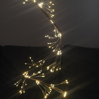 Guirlandes lumineuses en PVC blanc chaud 1,6 m IP44 LED avec télécommande pour décorations de Noël intérieures/extérieures