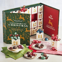 Boîte de calendrier de l'avent au chocolat de luxe, boîte de dattes du Ramadan, boîte de bonbons dessert avec division, emballage cadeau de Noël, boîte surprise mystère