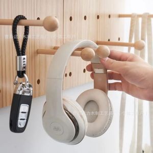 Solid Wood Pegboard <b>Wall</b> <b>Shelf</b> 6 Tier Beech Finish Heavy Duty Entryway Storage Organization - Product Image 4