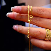Collier en argent plaqué or italien 18 carats, style tendance, bijoux plaqués or en gros