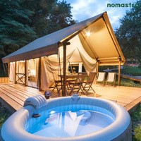 Tente Safari Classique Premium pour 4-6 Personnes, Lodge Spacieuse pour Glamping, Cabane Anti-Moisissure pour Famille, Idéale pour Airbnb