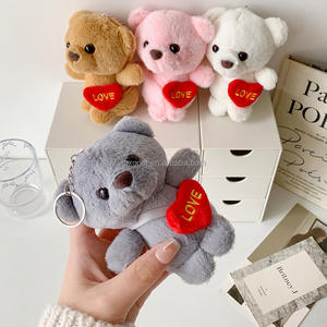 Unisex 12cm amor oso llavero colgante lindo Stock juguete <span class=keywords><strong>para</strong></span> mochila Animal relleno felpa <span class=keywords><strong>regalo</strong></span> del Día de San Valentín <span class=keywords><strong>para</strong></span> niños <span class=keywords><strong>novia</strong></span> - Product Image 4