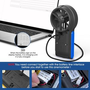 เครื่องวัดความเร็วลมดิจิตอล Holdpeak Hp-6000wm-app พร้อมมาตรวัดความเร็วลม ความเร็วลมที่จุดน้ำค้าง ความชื้นสัมพัทธ์ ความดันบรรยากาศ แบบ OEM - Product Image 5