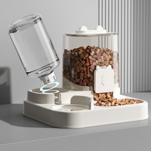 Alimentador automático de gatos, comederos de alimentación grandes de plástico, <span class=keywords><strong>dispensador</strong></span> de agua de 0,8 L, alimentador de alimentos de 1,8 l - Product Image 6