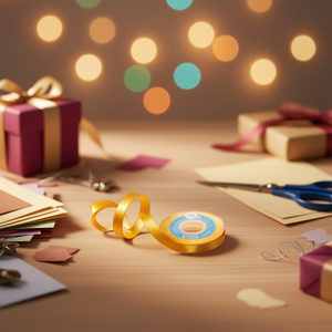 ริบบิ้นผ้าซาติน 1.5 ซม. X 25 หลา สีทอง D25 - Product Image 3