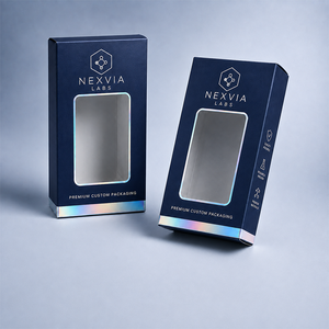 Custom <strong>Holographic</strong> Printed Window Paper Box <strong>Packaging</strong> for 3ml 5ml 10ml Vials - Product Image 5